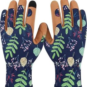 Women's Gardening Gloves, Thorn-Resistant Microfiber Leather | Breathable, Flexible Grip Work Gloves for Digging, Planting, Weeding & Pruning