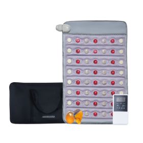 Far Infrared Heating Pad, Amethyst Heating Pad with Jade & Tourmaline Stones, 660nm Photon Light & Negative Ions